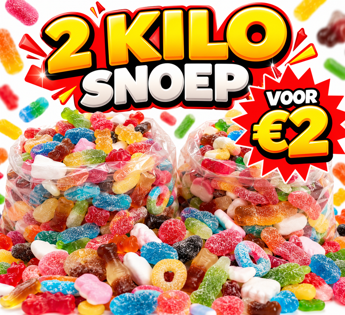 2 KILO SNOEP VOOR 2 EURO /// MAG NIET GECOMBINEERD WORDEN MET EEN ANDERE GROTE ACTIE