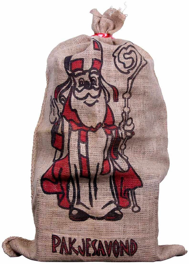 Jute sinterklaas zak groot