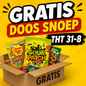 GRATIS DOOS SNOEP 12-15 ZAKJES /// NIET COMBINEREN MET EEN ANDERE ACTIE
