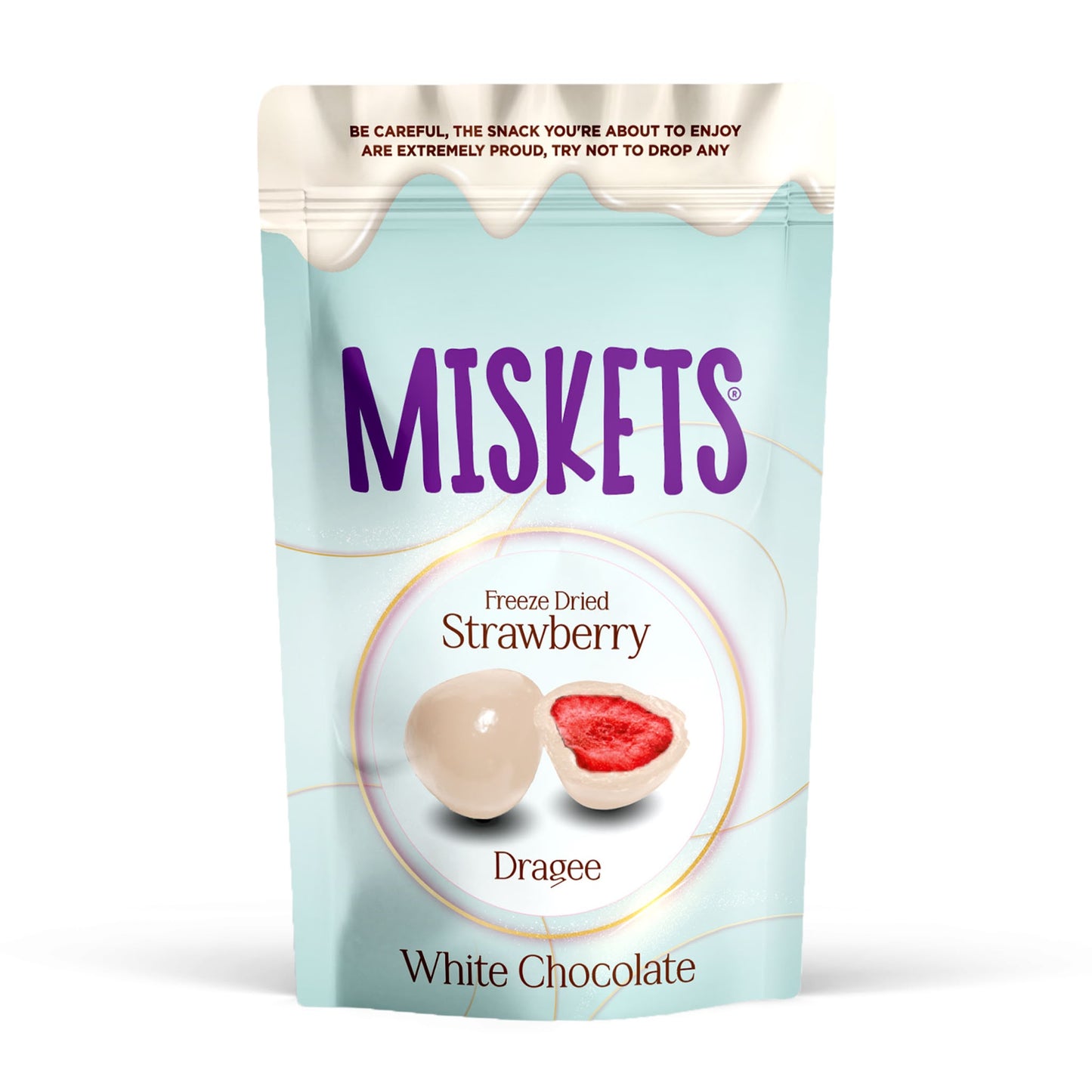 Freeze dried aardbei met chocolade 80g
