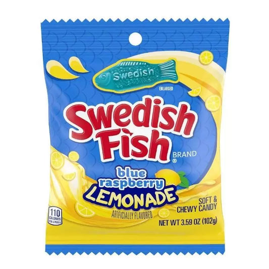 swedish fish blue rasp lemonade 102g